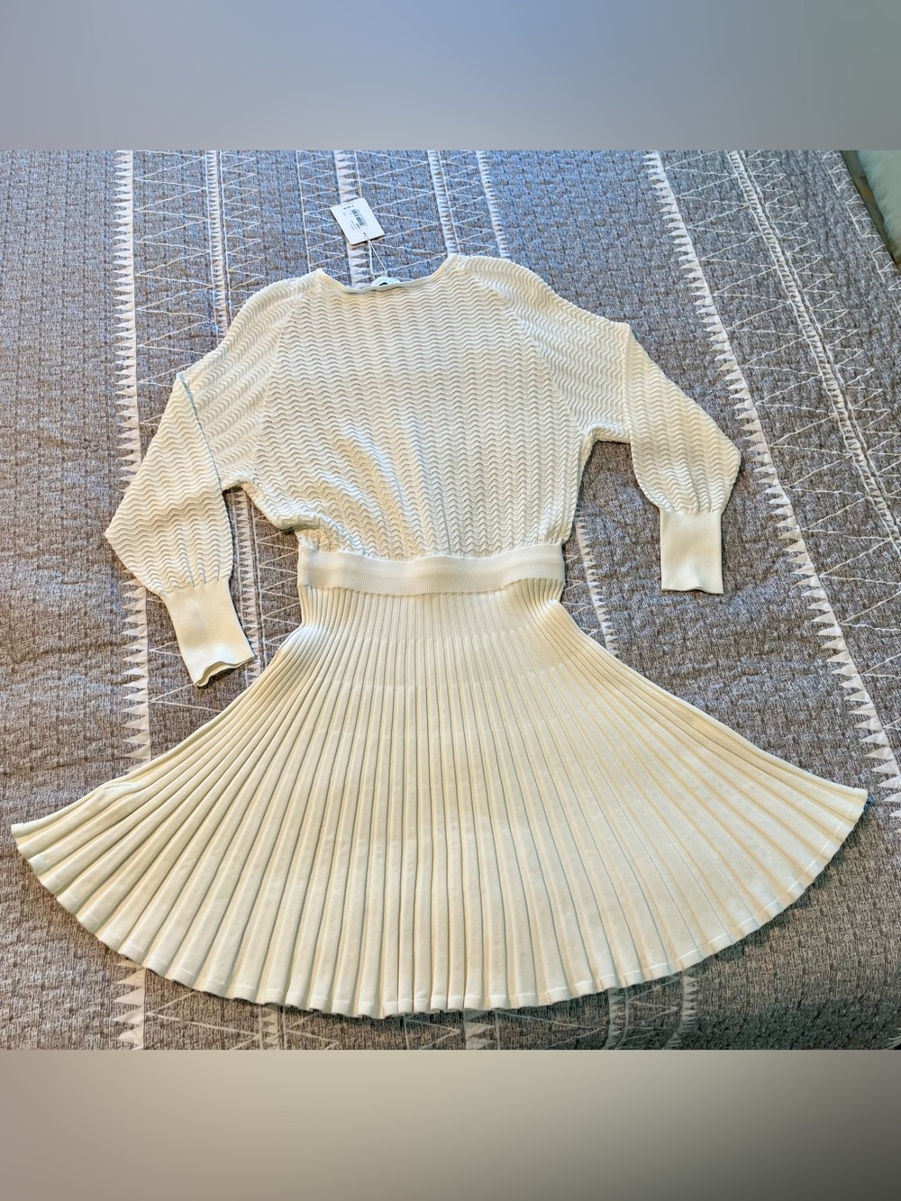 Ted Baker London Briyele Pointelle Knit Dress Ivory NWT Size 2/US4